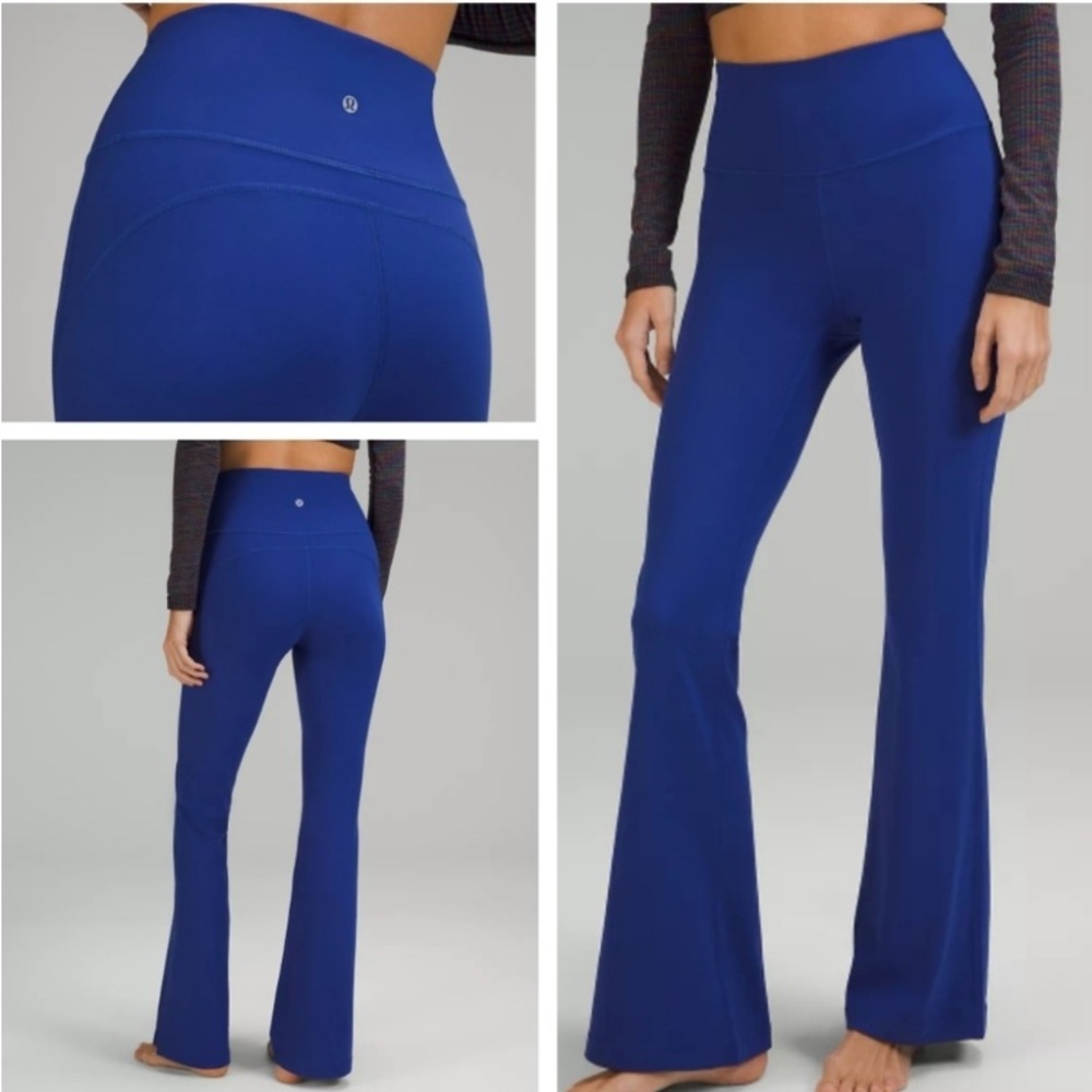 Lululemon Groove Pant super HighRise Flare Leggings Psychic Blue 14
